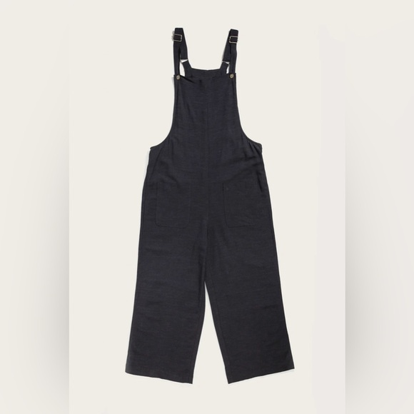 NWT Bridge & Burn Navy Blue Linen Cotton Blend Overalls Women's Size XS - Picture 3 of 12